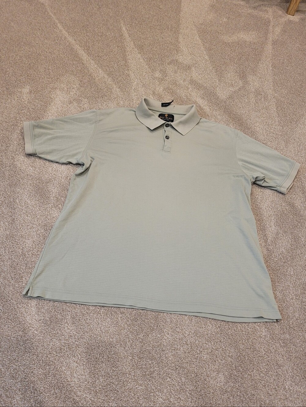 Bill Blass Black Label Micro Pima Cotton Mens Green Polo Shirt Size Large - Picture 2 of 5